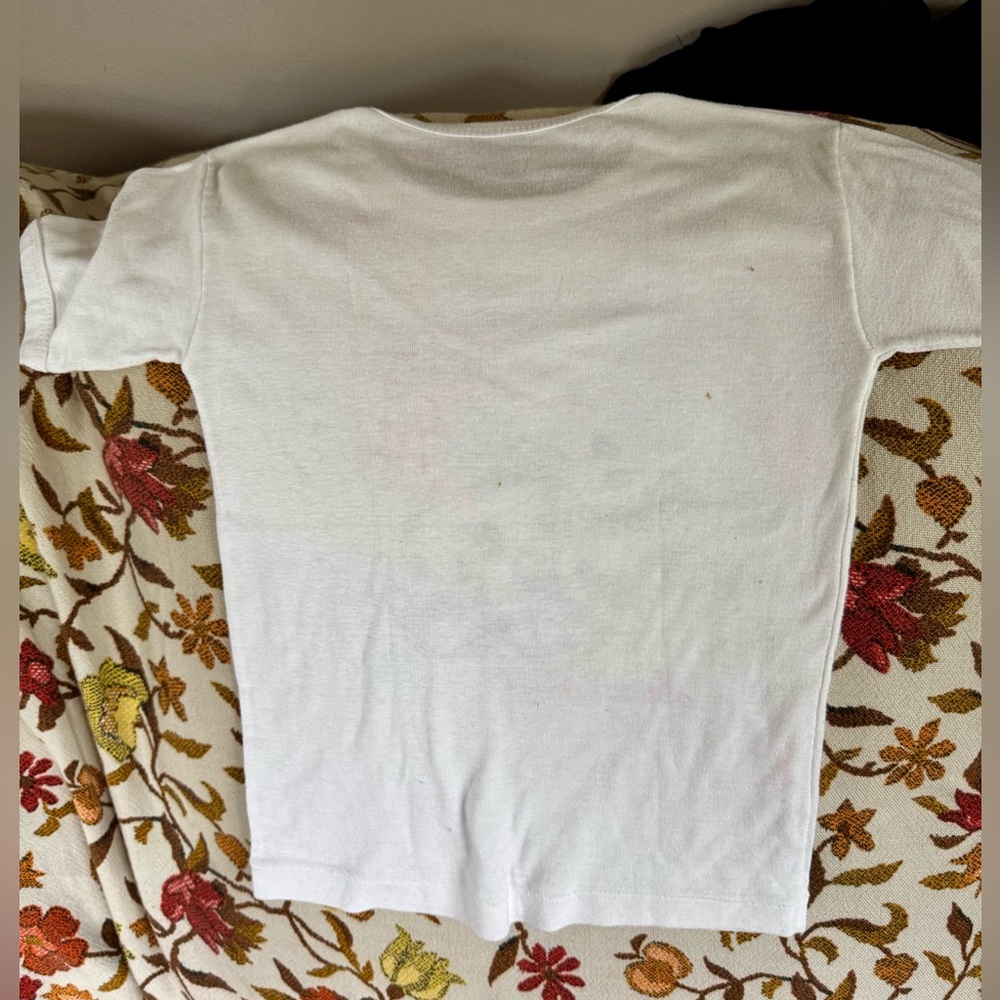 70s Vintage Hong Kong Kids White Panda Graphic T-Shirt - Picture 6 of 6